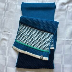 Smartwool Blue & White Merino Wool Scarf